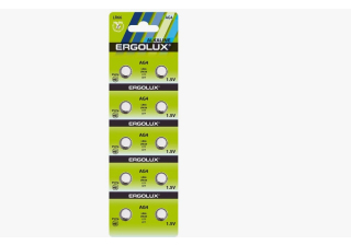 Батарейка «Ergolux» AG- 4 LR66 BL-10   (10*-блистер  200 комп.)/14315/891520